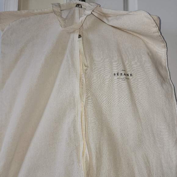 SEZANE BEIGE LINEN LONG GARMENT BAG - Picture 9 of 10